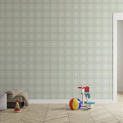 Papel de Parede Xadrez Verde