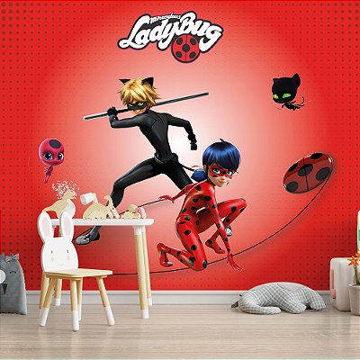 Papel de parede Miraculous LadyBug e Cat Noir AL 02