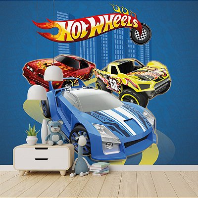 Papel de Parede Infantil Carros Hot Wheels