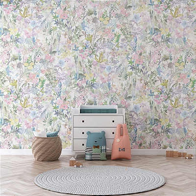 Floral Aquarela - Oferta Única - 2m(L) x 2m(A)