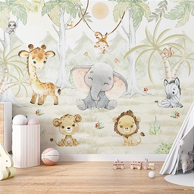 Safari Aquarela - Oferta Única - 1,50m(L) x 1,60m(A)