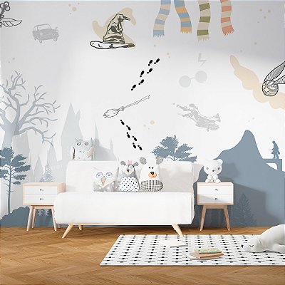 Papel de parede Infantil Harry Potter Mundo Bruxo