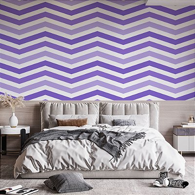 Papel de Parede Chevron Tons de Violeta