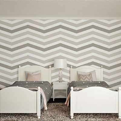 Papel de Parede Chevron tons de cinza