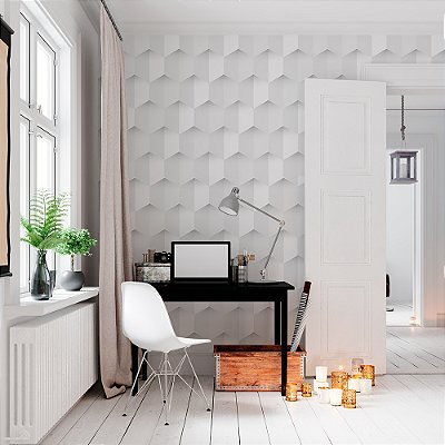 Papel de Parede Hexágonos 3D - 6