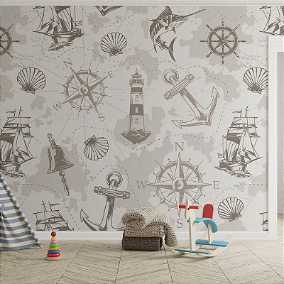 Papel de Parede Barcos e Mapas