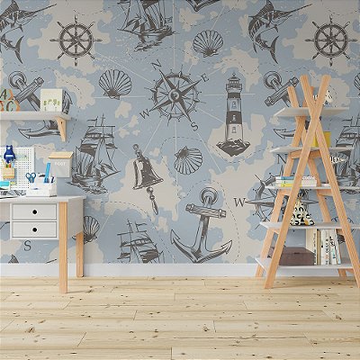Papel de Parede Barcos e Mapas