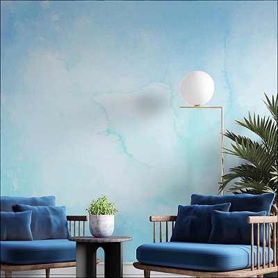 Papel de Parede Aquarela tons de azul