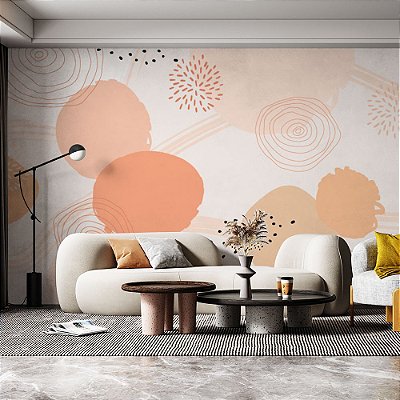 Papel de Parede Abstrato Minimalista – Arte Moderna em Tons Terrosos ✨