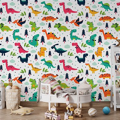 Papel de Parede Dinossauros Fofinhos