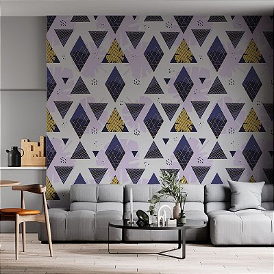 Papel de Parede Geométrico Floral