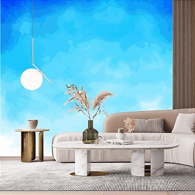 Papel de Parede Aquarela azul