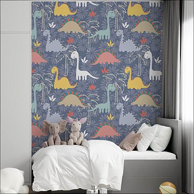 Papel de Parede Dinossauros Coloridos