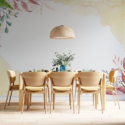 Papel de Parede Floral Aquarela