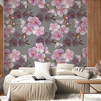 Papel de Parede Flores Rosas
