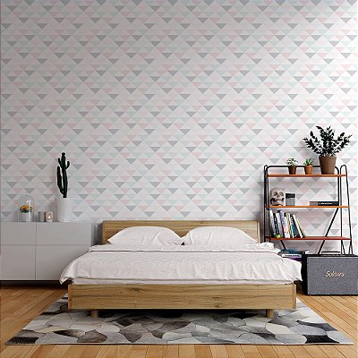 Papel de Parede Triângulos em tons Pasteis