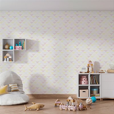Papel de Parede Triângulos em tons Pasteis