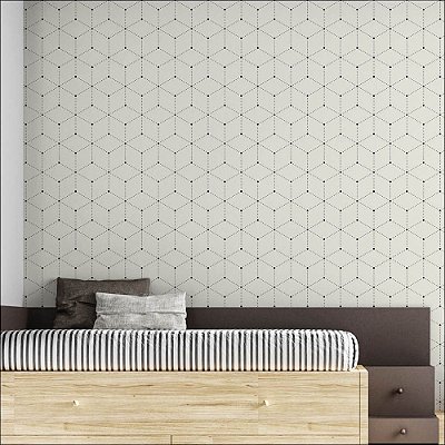 Papel de Parede Cubos Pontilhados