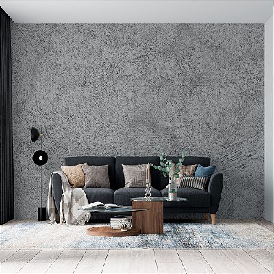 Papel de Parede Concreto Raspado