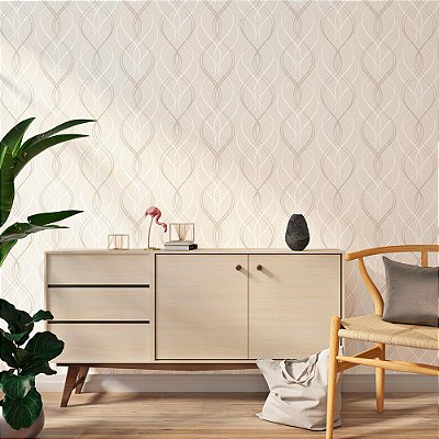 Papel de Parede Arabesco tons de Bege