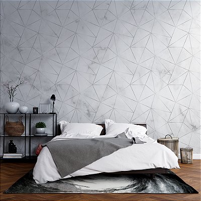Papel de Parede Zara Mármore Cinza
