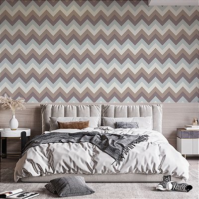 Papelde Parede Chevron em tons de Marrom