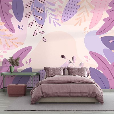 Papel de Parede Floral em tons Pasteis