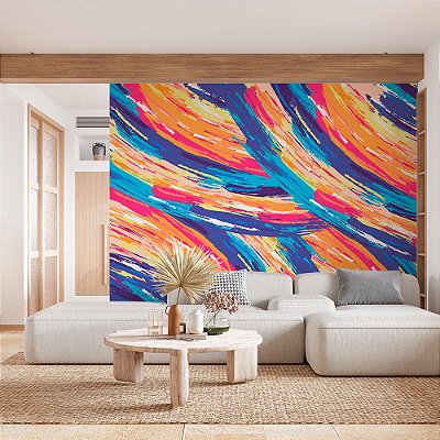 Papel de Parede Pinceladas de Tinta