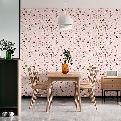 Papel de Parede Granelite Tons de Rosa
