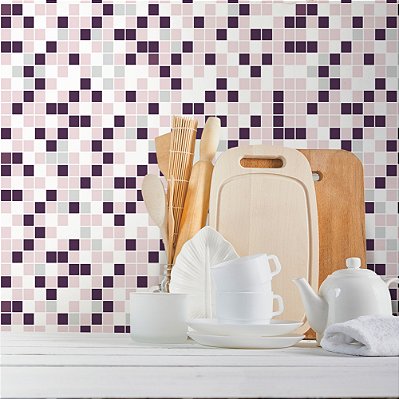 Papel de Parede Pastilha Tons de Rosa