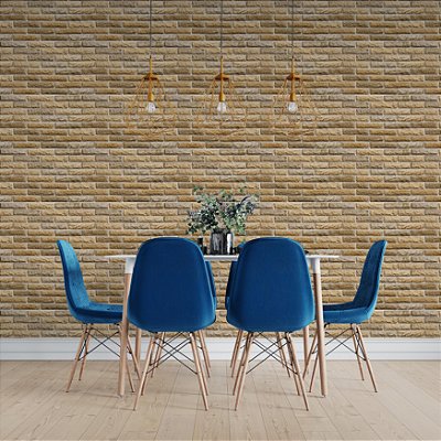 Papel de Parede de Tijolinhos em tons de Marrom
