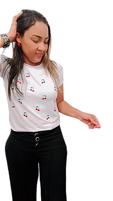 Tshirt cerejinha branca