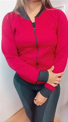 BLUSA MICHELE ZIPER VERMELHA