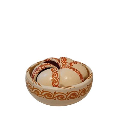 Conjunto Tigela e 6 copinhos de Barra