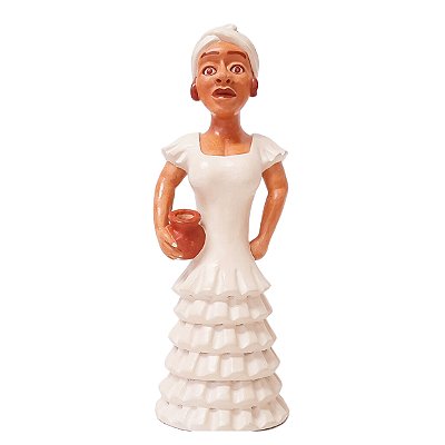 Escultura Baiana com pote de barro