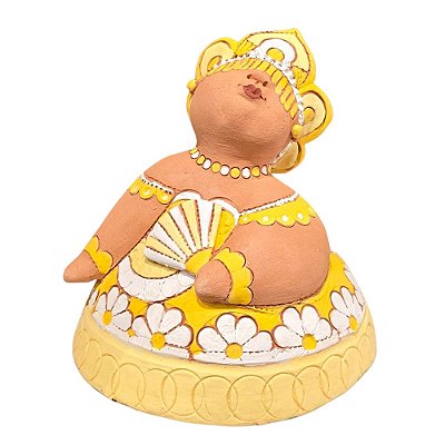 Escultura Orixá Oxum de cerâmica