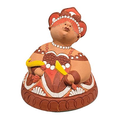 Escultura Orixá Iansã de cerâmica