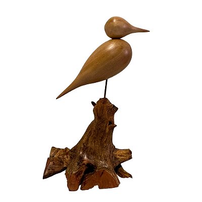 Pássaro BIcudo com Base em Madeira