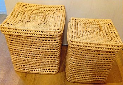 Cesto Quadrado com Tampa