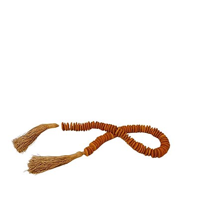 Colar de Mesa Aberto com Discos em Cerâmica Terracota