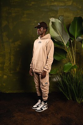Calça Cargo de Moletom Khaki