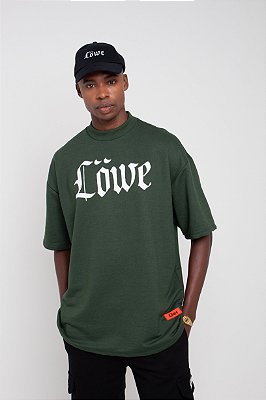 Camiseta Boxy Big Logo Verde Musgo