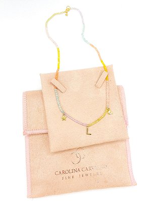 Choker Mini Gemas Inicial Star/Love