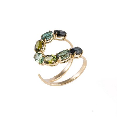 Anel Carol Turmalinas Verde
