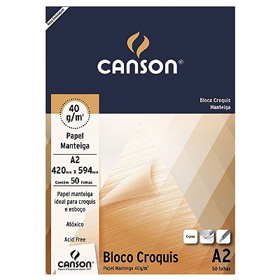 BLOCO CANSON CROQUIS 40G