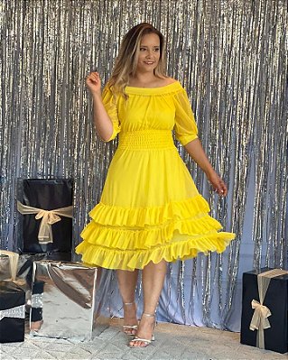 Vestido Gessica amarelo