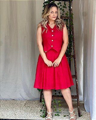 Saia Edna vermelho