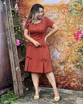 Vestido Erica marrom