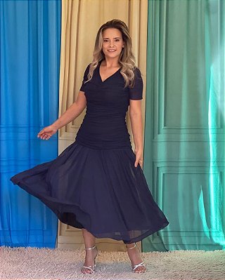 Vestido Lolla marinho