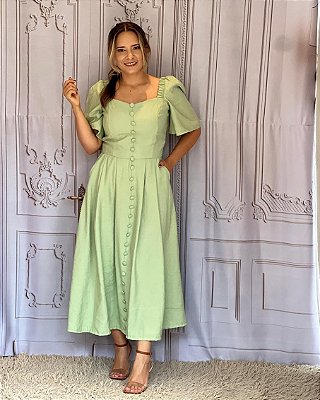 Vestido Susana verde menta